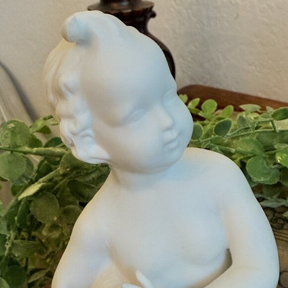 Vintage Andrea by Sadik Porcelain Bisque Putti Figurine - Picture 4 of 15